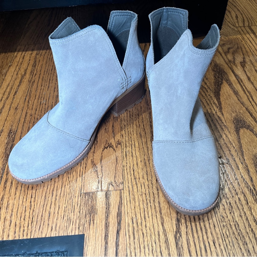 Sorel booties Cate Stylish cream suede Ankle Boots